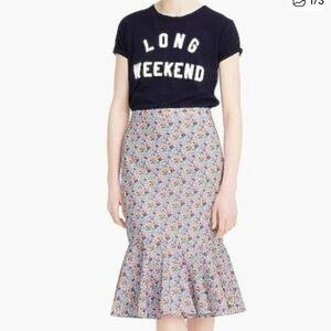 J.Crew Trumpet skirt in Liberty Favourite Flowers midi skirt size 4